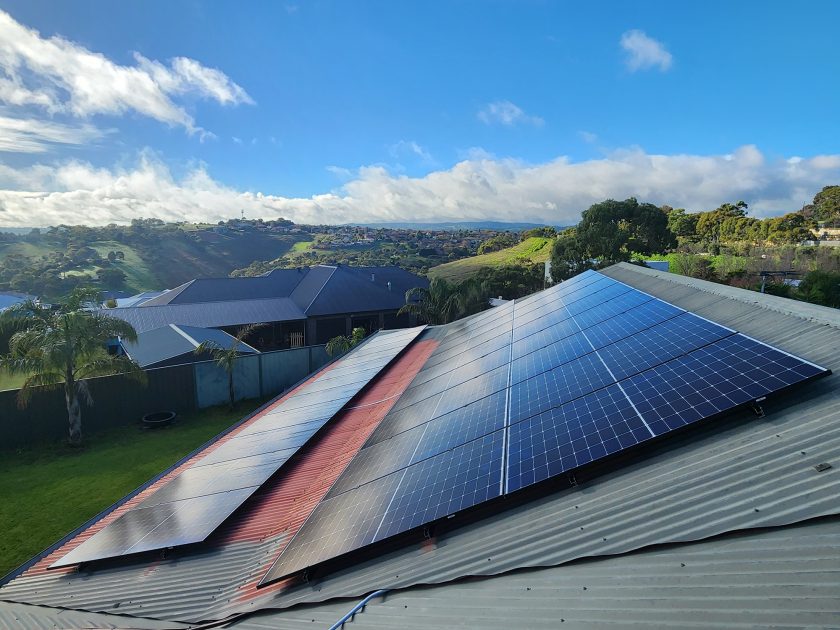 Photo of solar panels in Adelaide.