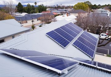 Photo of solar panels in Adelaide on the roof of a house.