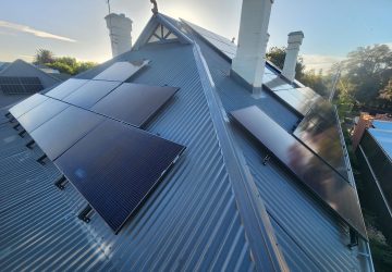 Adelaide solar panels on a roof with chimneys that can be a source of shade